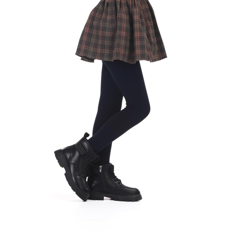 EVERSWE Girls Winter Warm Fleece Lined Tights Thick Dance Tights (4-6, Black) - Image 5